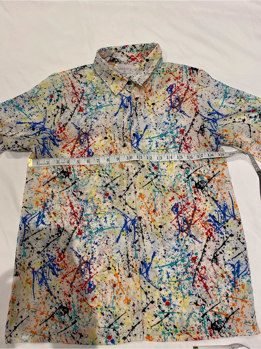 Paint-Splash Button-Up Shirt - Picture 4 of 6